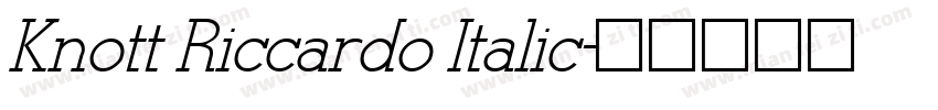 Knott Riccardo Italic字体转换